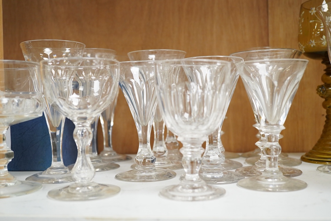 A group of Victorian and later glassware